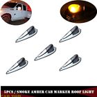 5X Smoke Truck Semi-Trailer Amber Cab Marker Roof Top Clearance Light