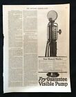 1922 VTG Petroliana Gasoline Print  Ad ~ Antique Fry Gas Pump ~ Rochester PA
