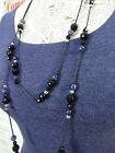 BNWT  chunky necklace plastic beads retro boho double strand MYKA   JW147