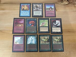MTG Lot Of 11 Vintage Magic Cards From Limited Edition Beta LP/MP/HP