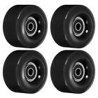 Roller Skate Wheels with Bearings Quad Skate Replacement Outdoor, Black 4pcs