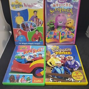 THE WIGGLES & BARNEY DVD Lot 11 Pre-owned 4-Barney and  7 Wiggles