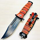 8.25” MARINES Military Tactical Spring Assisted Open Blade Folding Pocket Knife