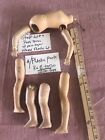 vintage HARD PLASTIC doll parts lot - R&B TORSO/ARMS, 2 PR MATCHING LEGS  as is