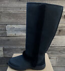 UGG SUNBURST EXTRA TALL BLACK OVER THE KNEE SUEDE FUR BOOTS SIZE 10 WOMEN