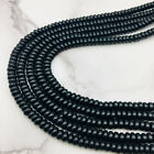 Black Onyx Smooth Rondelle Beads 2x4mm Approx 15.5