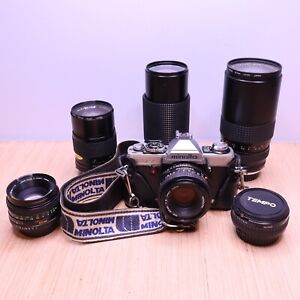 New ListingMinolta XG 7 Camera Plus Lot of 6 Lenses Bundle *** READ ***