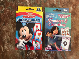 Disney Mickey & Princess Flash Cards Colors, Shapes, Numbers, Counting