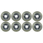 Inline Skate Wheels 80mm 78A Clear Silver Cyclone Spoke Indoor/Outdoor (8 Wheels