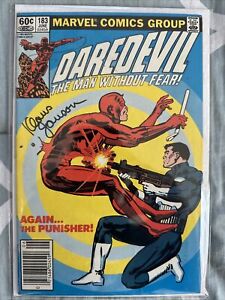 Daredevil #183 Newsstand First Battle with Punisher Cover  SIGNED KLAUS JANSON
