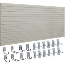 VEVOR Slatwall Panels Garage Storage Panel Organizer 1' H x 4' W Gray Set of 8