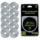 60mm Rotary Cutter Blades 10 Pack Fits Olfa, Fiskars, Replacement Rotary Blad...