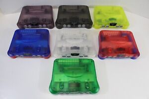 Nintendo 64 N64 Clear Transparent Console LED NTSC REGION FREE Mod Various Color