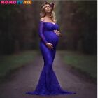 Shoulderless Pregnancy Maxi Gown for Photoshoots
