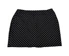 Chicos Golf Skort Skirt Women’s Size 1 - M Black Polka Dots Zinergy