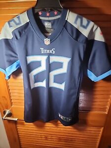 Nike On Field Youth LARGE Derrick Henry Tennessee Titans Shiny Logo Jersey