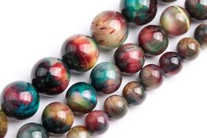 Parrot Color Tiger Eye Beads Round Gemstone Loose Beads 6/8/10MM
