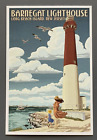 Long Beach Island, New Jersey - Barnegat Lighthouse - Lantern Press Postcard