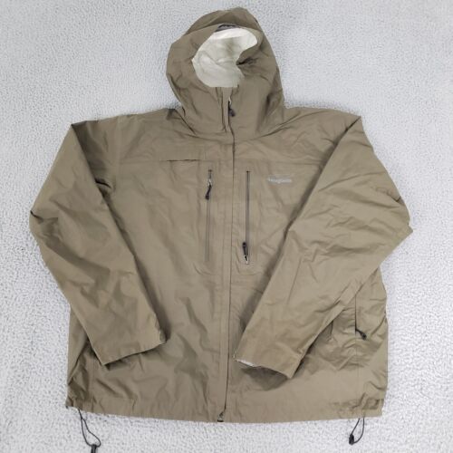 Patagonia Jacket Men 2XL Green H2NO Torrentshell Hooded Waterproof Rain Coat XXL