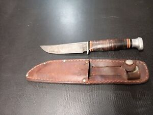 Vintage Kabar Fixed Blade Knife With Sheath (H)