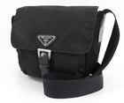 Authentic PRADA Black Nylon and Leather Mini Shoulder Crossbody Bag Purse #56792