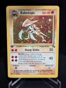 Kabutops 1st edition - 9/62 - Fossil Holo - MP - Pokemon - Read Description