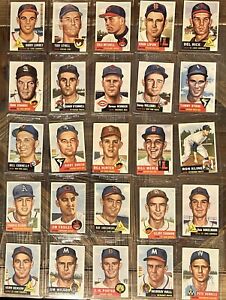 New Listing1953 Topps 25-Card Lot, No Creases, Nice