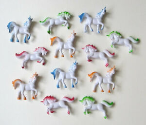 12 Plastic Unicorn Figures Kid Princess Mythical Bday Party Goody Bag Favor Toy