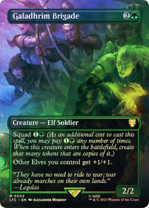 MTG FOIL Galadhrim Brigade Borderless  - The Lord of the Rings Commander