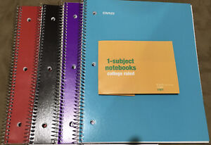 4@ Lot 1 Subject Notebook, LG- 8.5