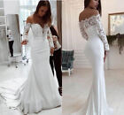 Hot Selling Bridal Dress Off Shoulder Women's Long Lace Wedding Dress