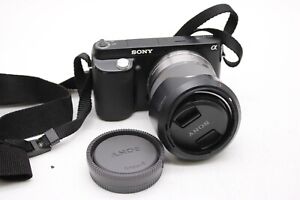 C Vintage Sony Alpha NEX-F3 Mirror Less Digital Camera W/ 18-55mm 3.5-5.6 Lens