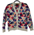 VTG Eddie Bauer Cardigan Sweater Woman’s Sz L Wool Colorful Grandmacore 90's