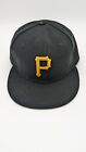 SZ 7 5/8 Pittsburg Pirates MLB New Era 59Fifty Black Hat Cap Embroidered