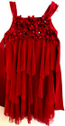 BISCOTTI Cranberry  Tulle Layers Sleeveless Party Dress Girls 8