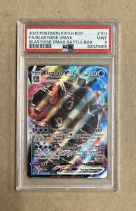 2021 Pokémon Blastoise Vmax Battle Box Promo Card #103 PSA 9