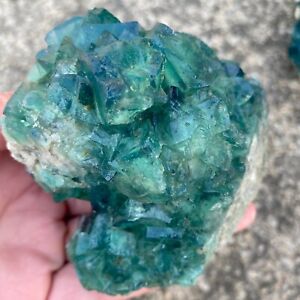 535GGnatural super beautiful green fluorite crystal ore standard sample