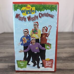 The Wiggles Wiggly Wiggly Christmas VHS 2000 Clamshell 19 Songs Ages 1-8 Vintage