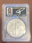 2022- American Silver Eagle- PCGS- MS70- First Strike- Legends- Steph Curry Auto