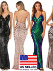 V Neck Spaghetti Strap Dress Elegant Party Prom Dresses Women Sequin Dress