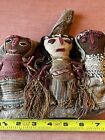 Vintage Peruvian Chancay Burial Dolls Handmade Ancient Textiles Hanging