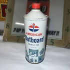 Vtg American Outboard Motor Oil Can 1 QT Quart SAE 30 2/4 Cycle Engine Boat #2