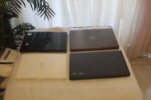 Four used Laptops for Parts or Repair.1 Apple Macbook.  1 HP Povilion PC, 1 Dell