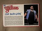 One Man Gang Bio Card WWE WWF Wrestling Superstars LJN 1988 Grand Toys