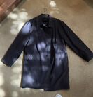 Claiborne Men's Black Pea Coat Fur Inside Jacket Coat