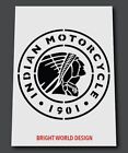 Indian Motorcycle Stencil A4/A3/A2 | Reusable Template Wall Art Barrel Bar Crate