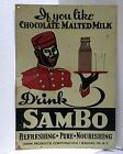 Chocolate Malted Milk Metal Sign (9.5 x 13.75) Senn Products Corp Brooklyn NY