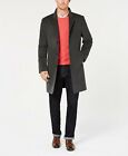 Michael Kors MENS Madison Luxury Modern-Fit Overcoat 40S Dark Heather Grey Coat