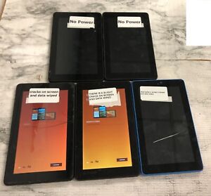 ***AS IS** LOT OF 5 AMAZON KINDLE FIRE 5TH GENERATION 7
