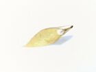 Vintage Gold Tone Leaf White Faux Pearl Pin Brooch